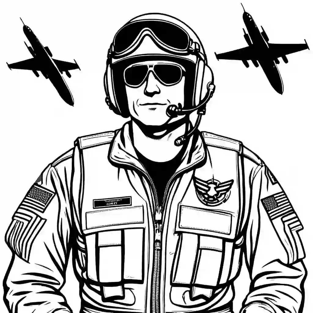 Air Force Pilots coloring pages